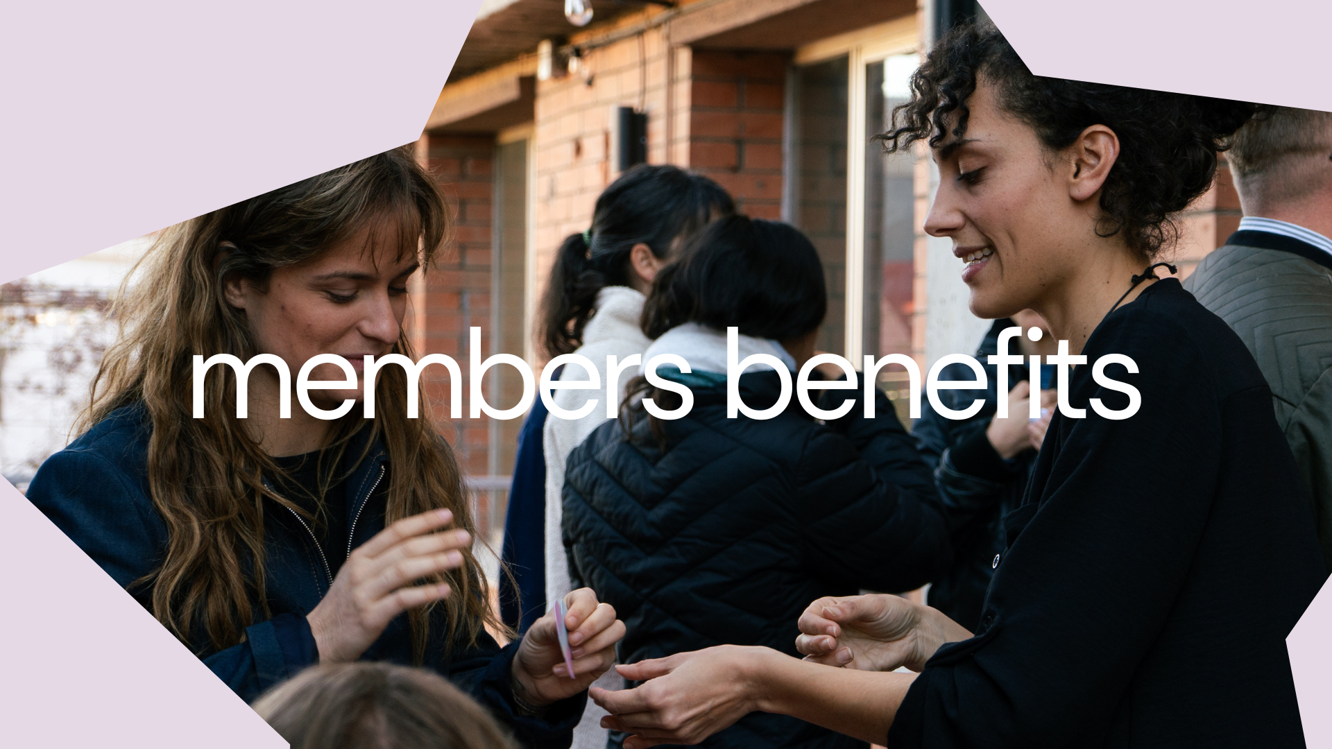 MOB community members networking and enjoying a relaxed moment together at Makers of Barcelona coworking space.