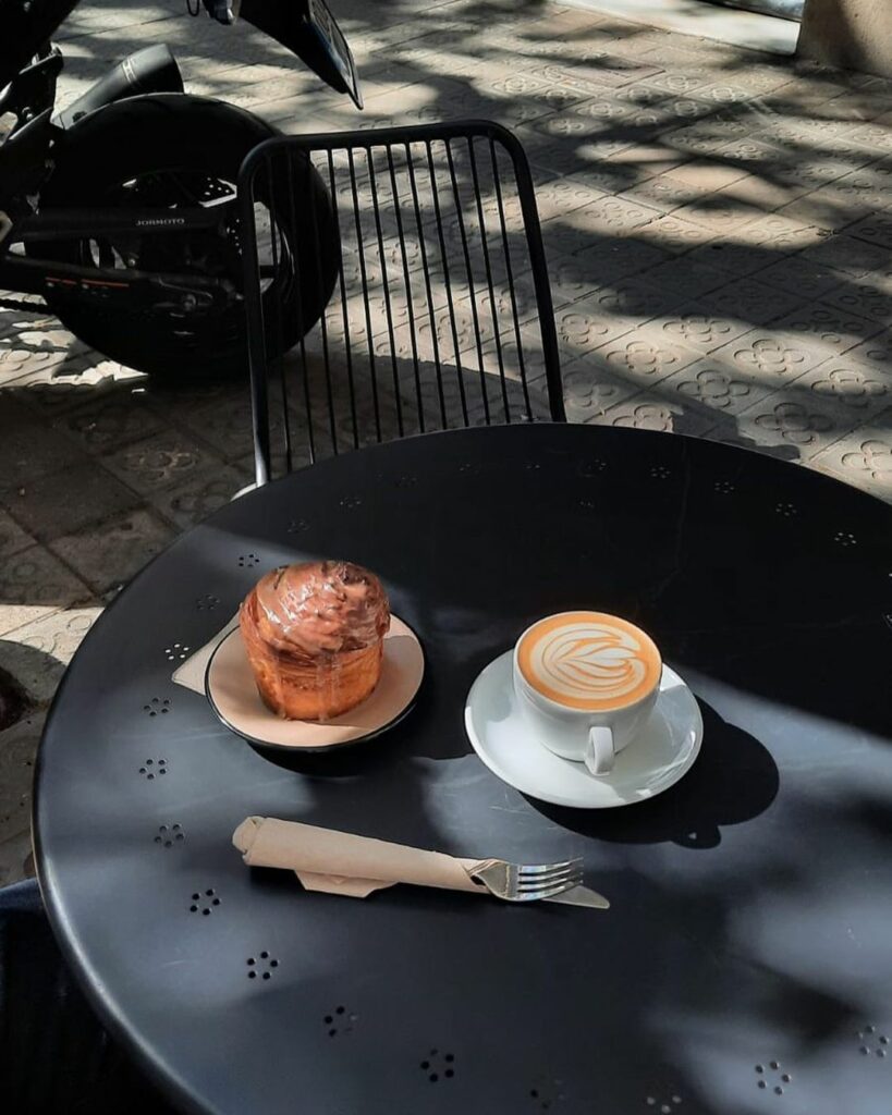 alt="Coworking coffee shop terrace in Barcelona"